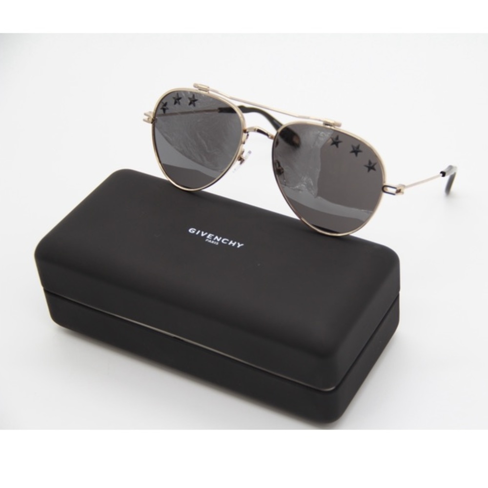 NEW GIVENCHY AVIATOR SUNGLASSES GV7057/STARS J5G GOLD AVIATOR GIVENCHY GV 7057/S - Picture 2 of 15